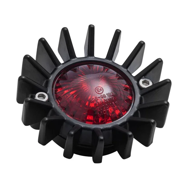 Motone Big Fin LED taillight. Black, no bracket. ECE