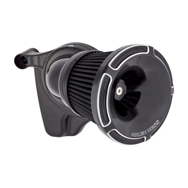 Arlen Ness Ness, Beveled Velocity 65°/90° air cleaner cover. Blk