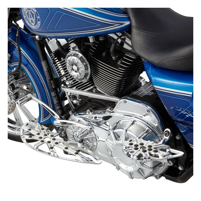 Arlen Ness Ness, M8 Softail 10-Gauge rider floorboards. Chrome