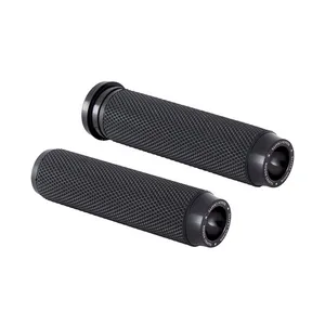 Rough Crafts Rough Crafts, knurled rubber handlebar grips. Black