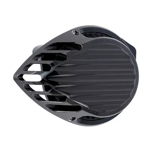 Rough Crafts Rough Crafts, Teardrop Finned air cleaner assembly. Black