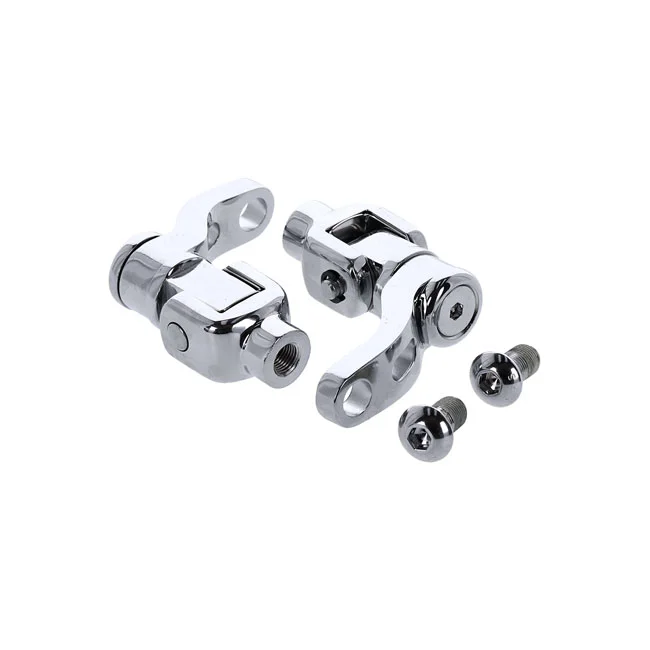 MCS M8 Softail passenger footpeg mount kit, 360° adj. Chrome - 599666
