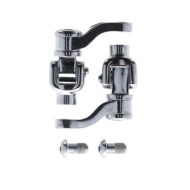 MCS M8 Softail passenger footpeg mount kit, 360° adj. Chrome - 599666