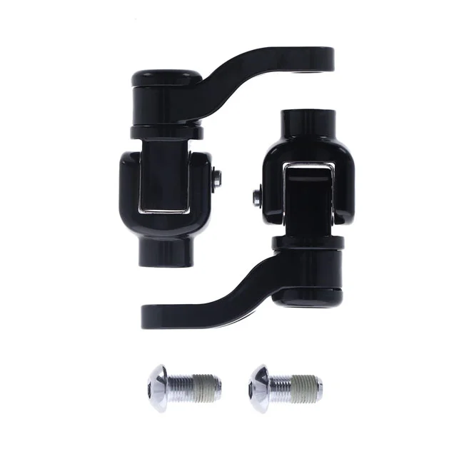 MCS M8 Softail passenger footpeg mount kit, 360° adj. Black - 599667