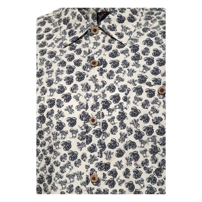 King Kerosin Kerosin AOP shirt off white