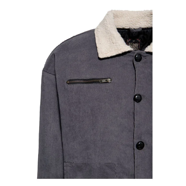 King Kerosin Kerosin KK corduroy jacket steel grey
