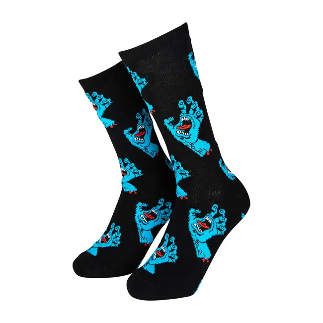 Santa Cruz Cruz Multi Hand Socks (2 Pack) white/black