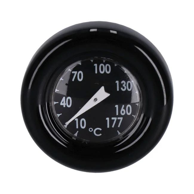 MCS Oil tank dipstick with temperature gauge. Black w/black face - 62668-87T