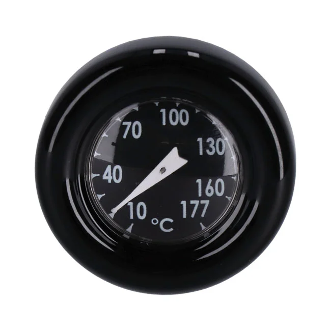 MCS Oil tank dipstick with temperature gauge. Black w/black face - 62896-00B