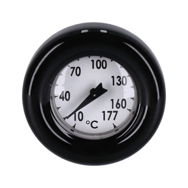 MCS Oil tank dipstick with temperature gauge. Black w/white face - 62896-00B