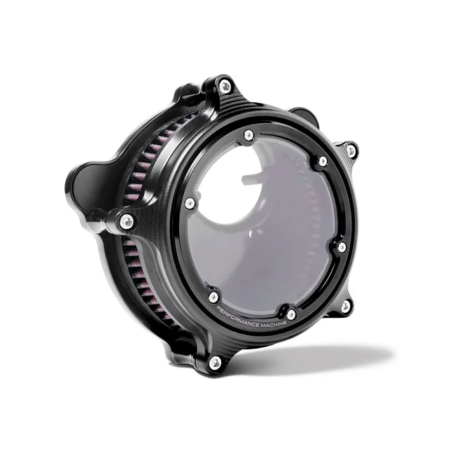Performance Machine PM, Vision Series Air Cleaner. Black