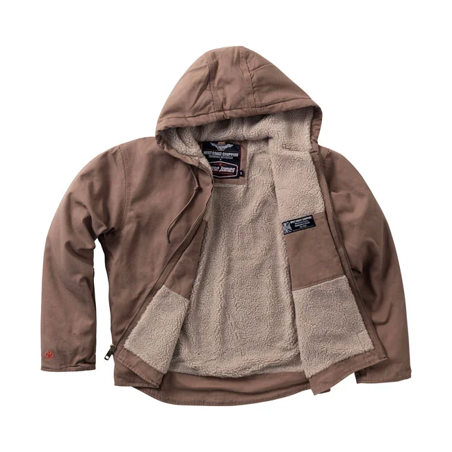 West Coast Choppers WCC Sherpa Lined work jacket frontier brown