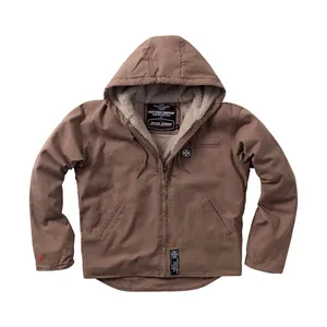 West Coast Choppers WCC Sherpa Lined work jacket frontier brown