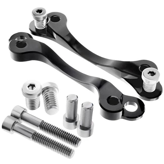 Kraus KR8 front fender adapter bracket kit. Black