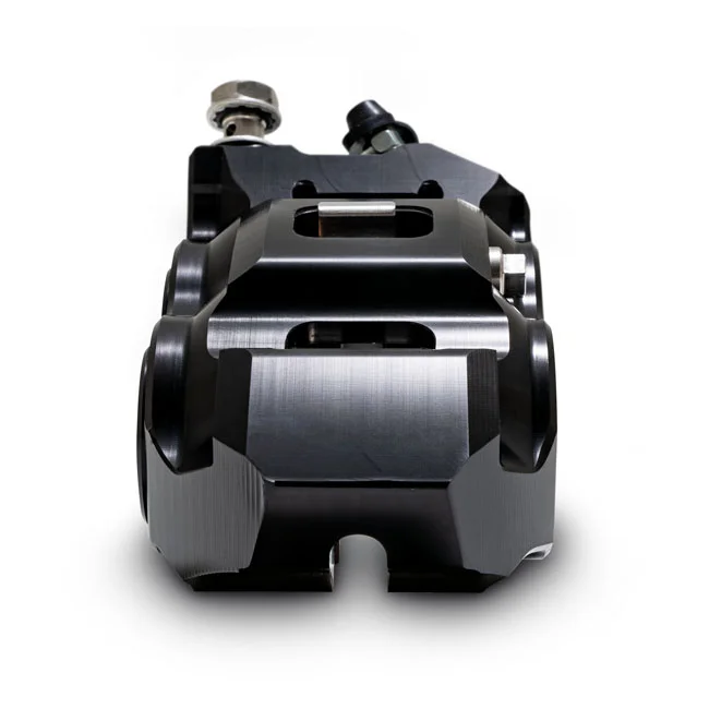 Performance Machine PM, Race Series 4-P Monobloc caliper. Left front. Black