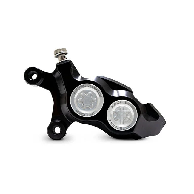 Performance Machine PM, Race Series 4-P Monobloc caliper. Left front. Clear