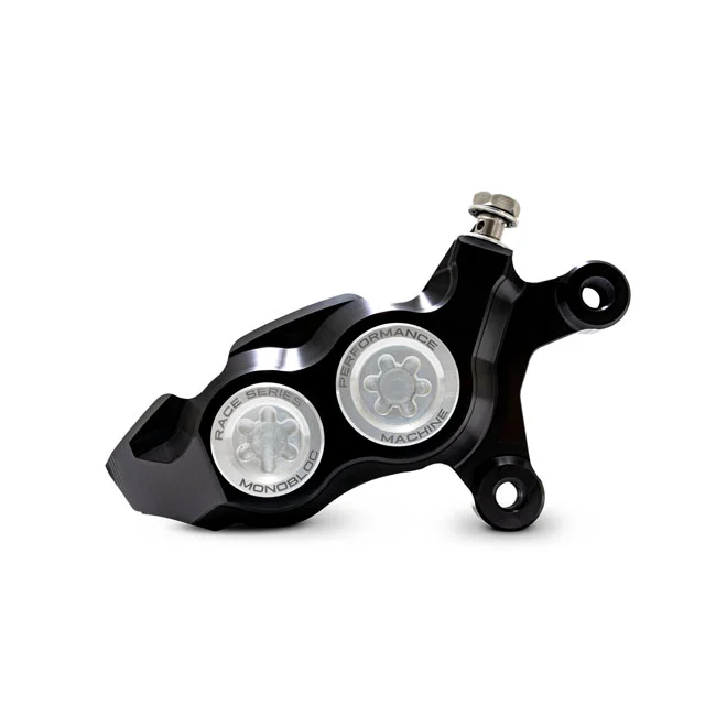 Performance Machine PM, Race Series 4-P Monobloc caliper. Right front. Clear