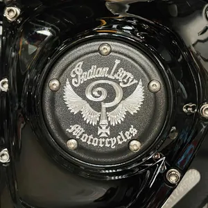 Indian Larry Motorcycles Indian Larry, ''Indian Larry'' logo 5-hole point cover. Matte
