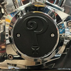Indian Larry Motorcycles Indian Larry, ''Question Mark'' 2-hole point cover. Black