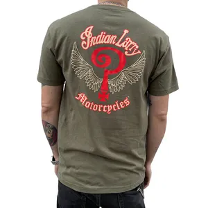 Indian Larry Motorcycles Indian Larry Logo t-shirt army green