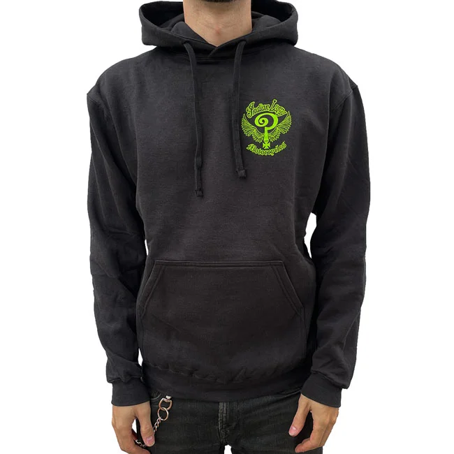 Indian Larry Motorcycles Larry Slime logo hoodie