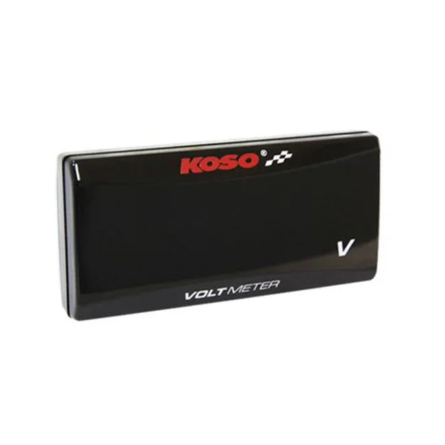 Koso Super-Slim digital volt meter. Blue digits