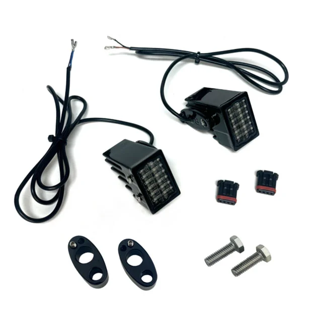 Custom Dynamics Dynamics, rear fender strut LED turn signals. Black