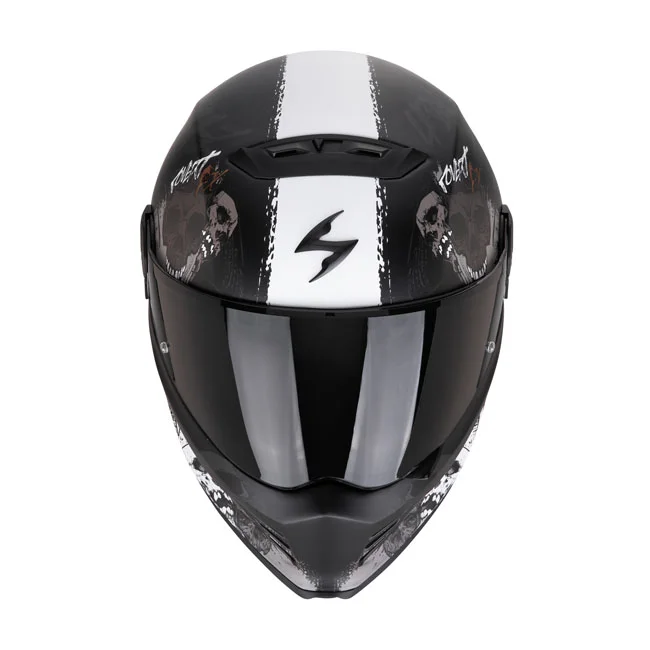 Scorpion Covert FX helmet skullz matt black-grey-gold