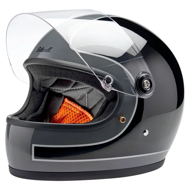 Biltwell Gringo S helmet Storm Grey/Black Tracker Gloss