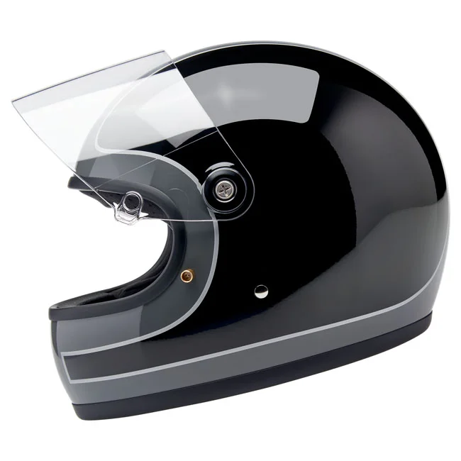 Biltwell Gringo S helmet Storm Grey/Black Tracker Gloss