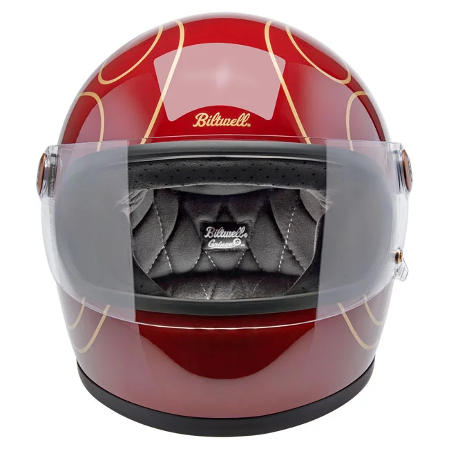 Biltwell Gringo S helmet Garnet Red Flames