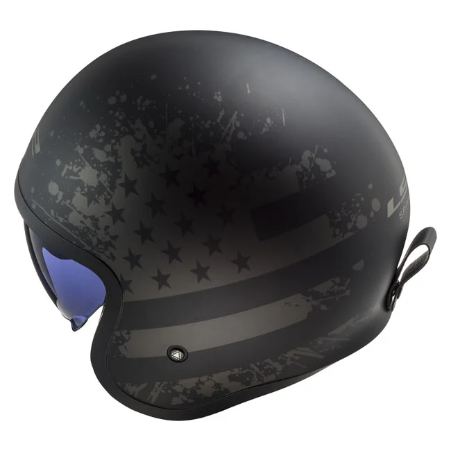 LS2 Spitfire II black Flag helmet matt black