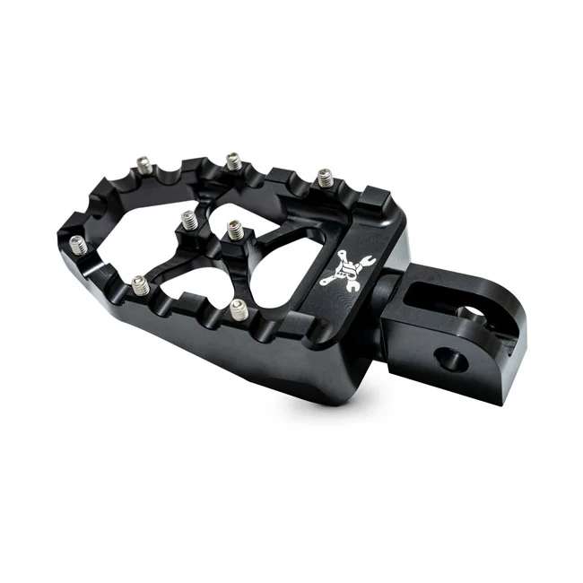 Burly MX Evolution passenger foot pegs. Black