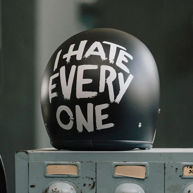 DMD Retro helmet I Hate Everyone