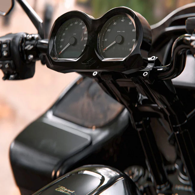 Kraus Road Glide Gauge Bezel. LUX face. Black