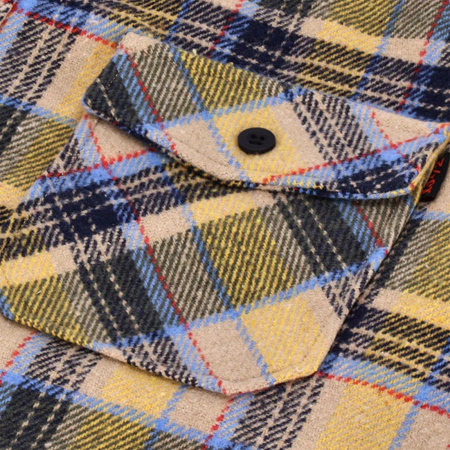 13 and a half company 1/2 Steel flannel yellow