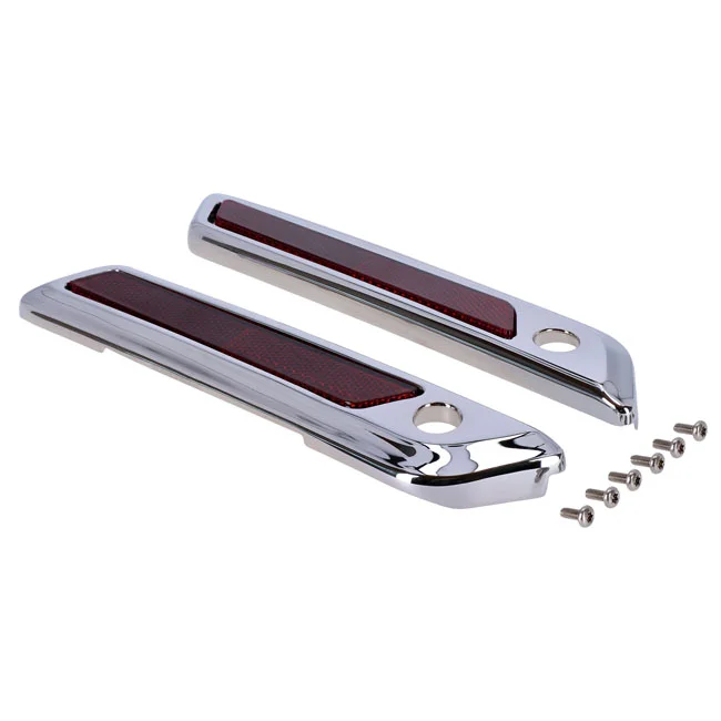 MCS Saddlebag latch cover kit. Chrome - 704439
