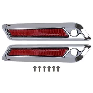 MCS Saddlebag latch cover kit. Chrome