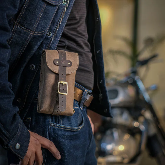 Tripmachine Trip Machine, Moto Exclusive Utility Pouch. Tobacco Brown