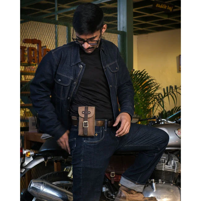 Tripmachine Trip Machine, Moto Exclusive Utility Pouch. Tobacco Brown