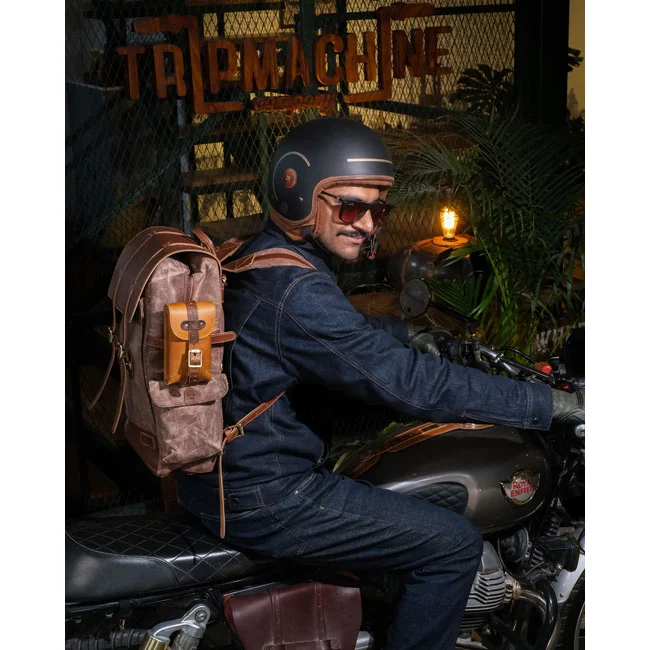 Tripmachine Trip Machine, Moto Exclusive Utility Pouch. Vintage Tan