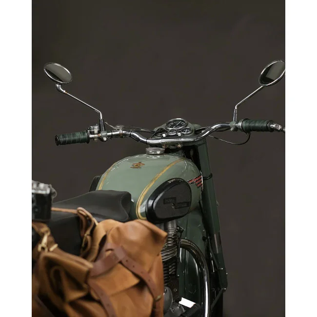 Tripmachine Trip Machine, leather handlebar grip wraps. Forest Green