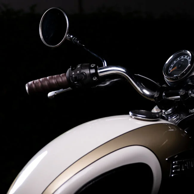Tripmachine Trip Machine, leather handlebar grip wraps. Dark Brown Caffe