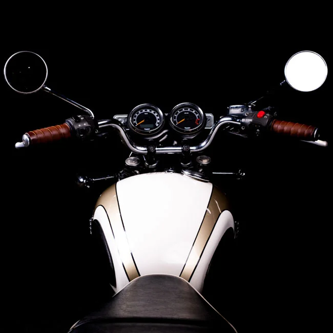 Tripmachine Trip Machine, leather handlebar grip wraps. Dark Tan Cognac