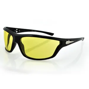Zan Headgear ZANheadgear Florida Sunglass Gloss Black Frame Yellow Lens