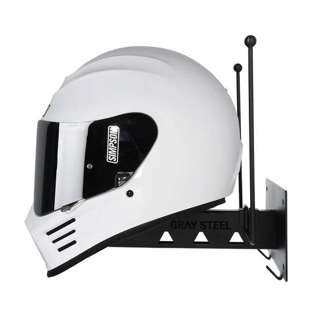 Gray Steel Steel X7 Helmet Gear Wall Mount matt black