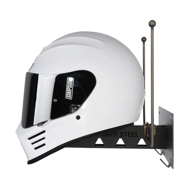 Gray Steel Steel X7 Helmet Gear Wall Mount gun metal