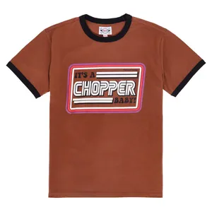 13 and a half company 13 1/2 It''s a chopper baby t-shirt brown