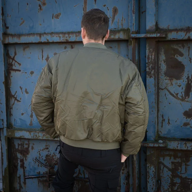 Army Surplus MA-1 Bomber flight jacket dark green
