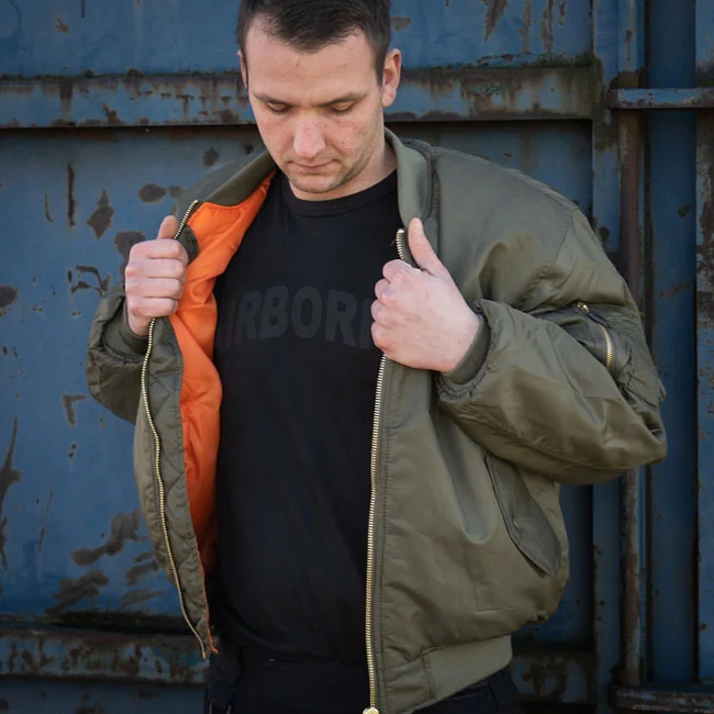 Army Surplus MA-1 Bomber flight jacket dark green